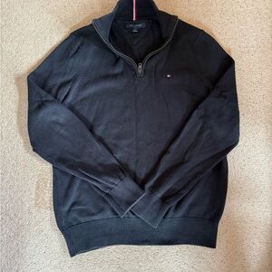 Tommy Hilfiger Men's Black Quarterzip Sweater